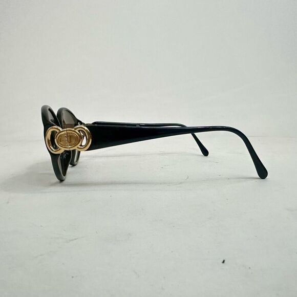 Vintage Christian Dior Black and Gold Sunglasses 2850 - Picture 4 of 8